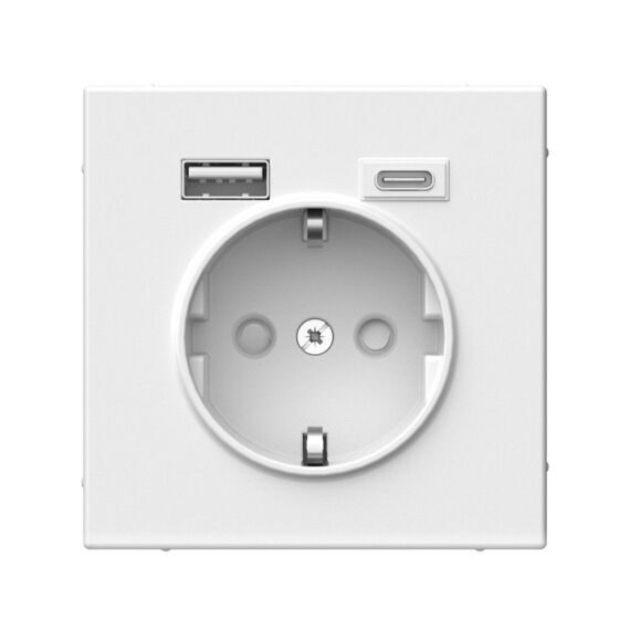 GAL000132 ARTGALLERY РОЗЕТКА 16А с 2 USB A+C, 5В/2,4А/3,0А, 2х5В/1,5А, механизм, БЕЛЫЙ