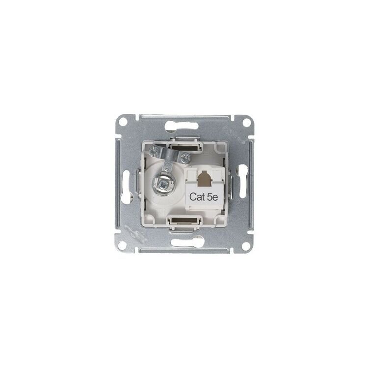 ATN000389 ATLASDESIGN РОЗЕТКА двойная комп+ТВ, RJ45+TV, кат.5E, механизм, АЛЮМИНИЙ