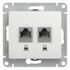 GSL000185KK Розетка 2-я комп. RJ45, 5E, мех, БЕЛЫЙ  (MS)