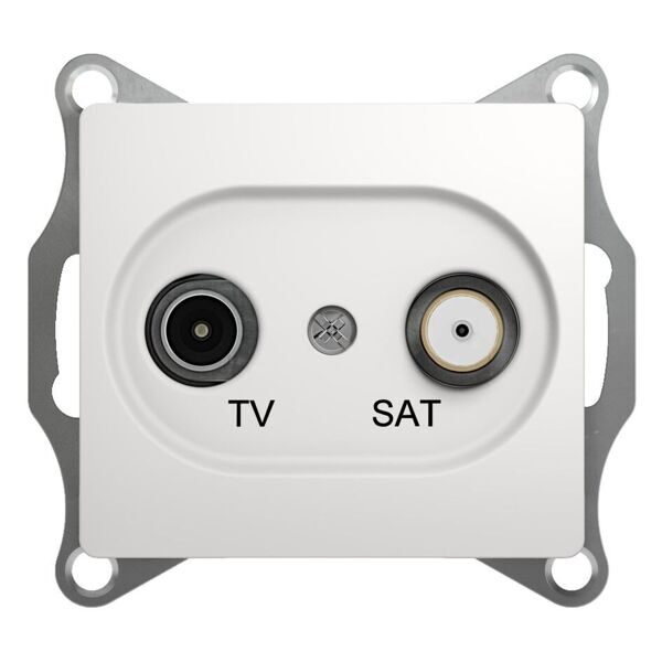 GSL000197 GLOSSA TV-SAT РОЗЕТКА оконечная 1DB, механизм, БЕЛЫЙ  (MS)