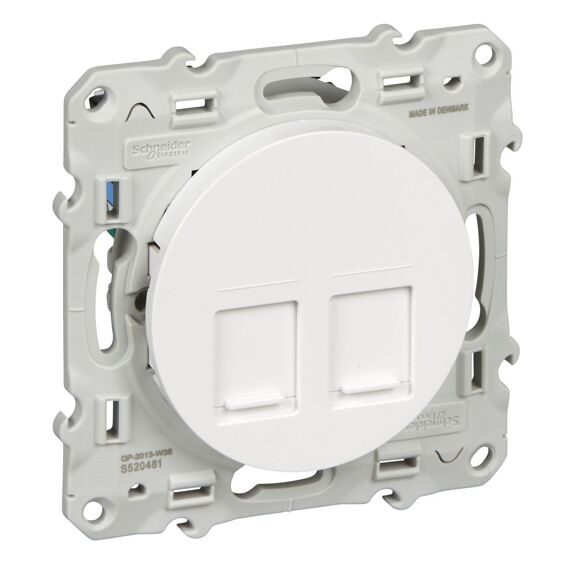 Розетка компьютерная RJ45 Schneider Electric Odace S520481, БЕЛЫЙ