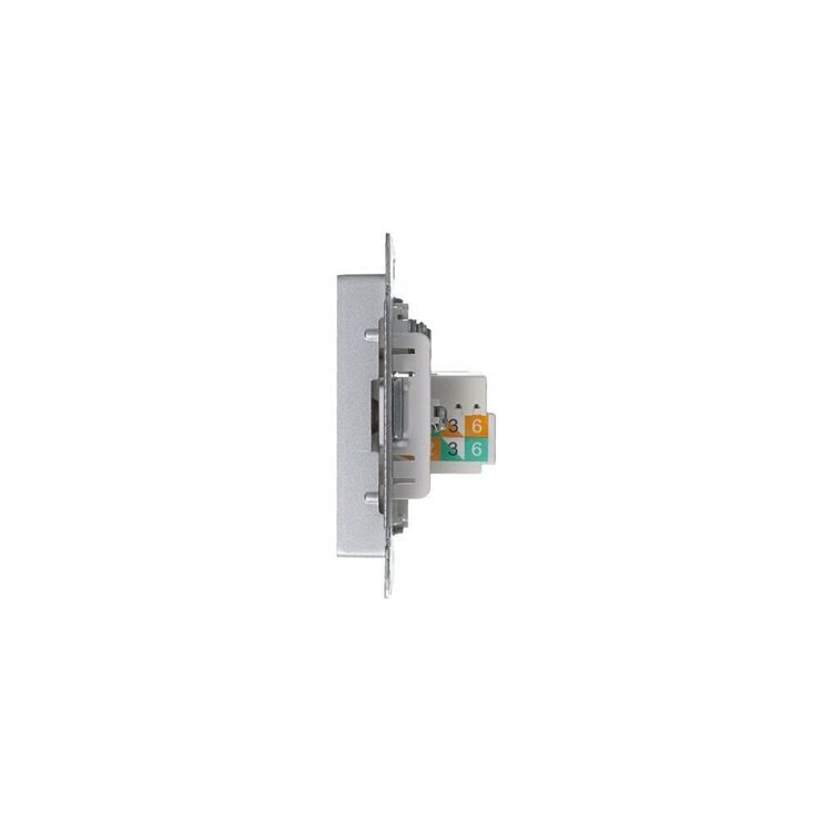 ATN000389 ATLASDESIGN РОЗЕТКА двойная комп+ТВ, RJ45+TV, кат.5E, механизм, АЛЮМИНИЙ