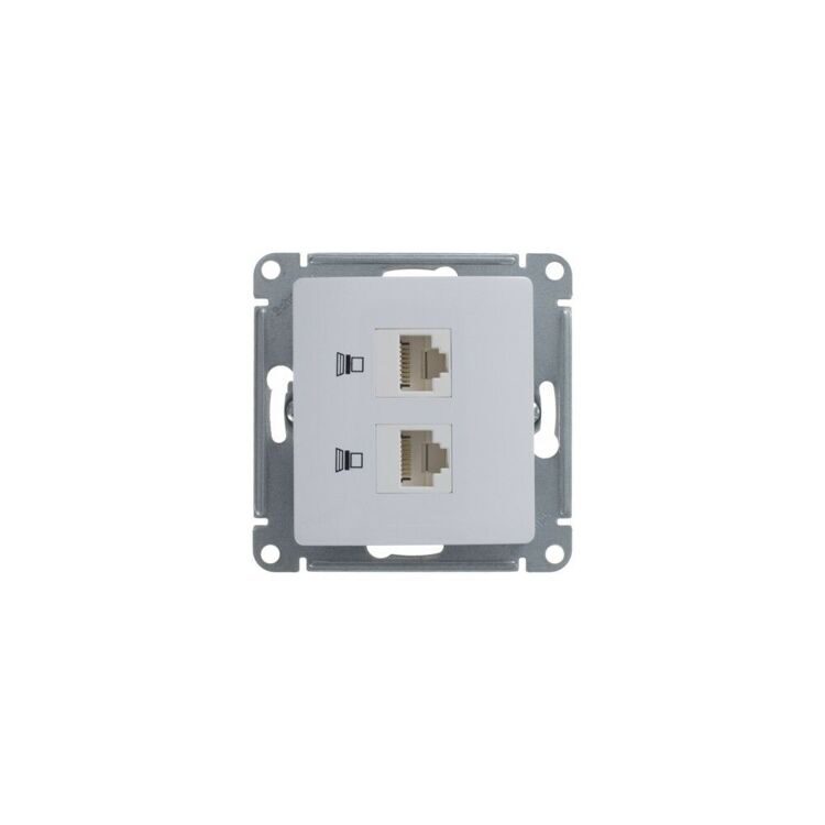 GSL000185KK Розетка 2-я комп. RJ45, 5E, мех, БЕЛЫЙ  (MS)