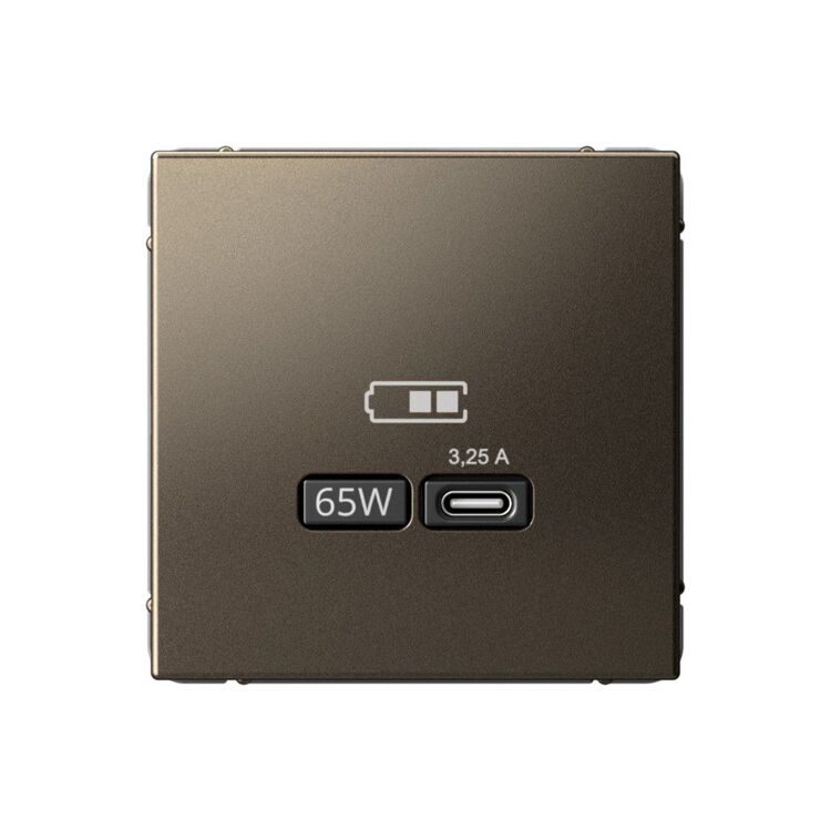 GAL000627 ARTGALLERY USB РОЗЕТКА тип-С 65Вт высокоскор.заряд. QC, PD, механизм, МОККО